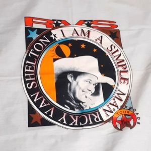 Vtg Ricky Van Shelton 1991 White Concert Bandana